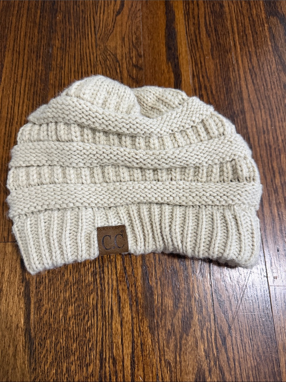 C.C Cream Cable Knit Beanie